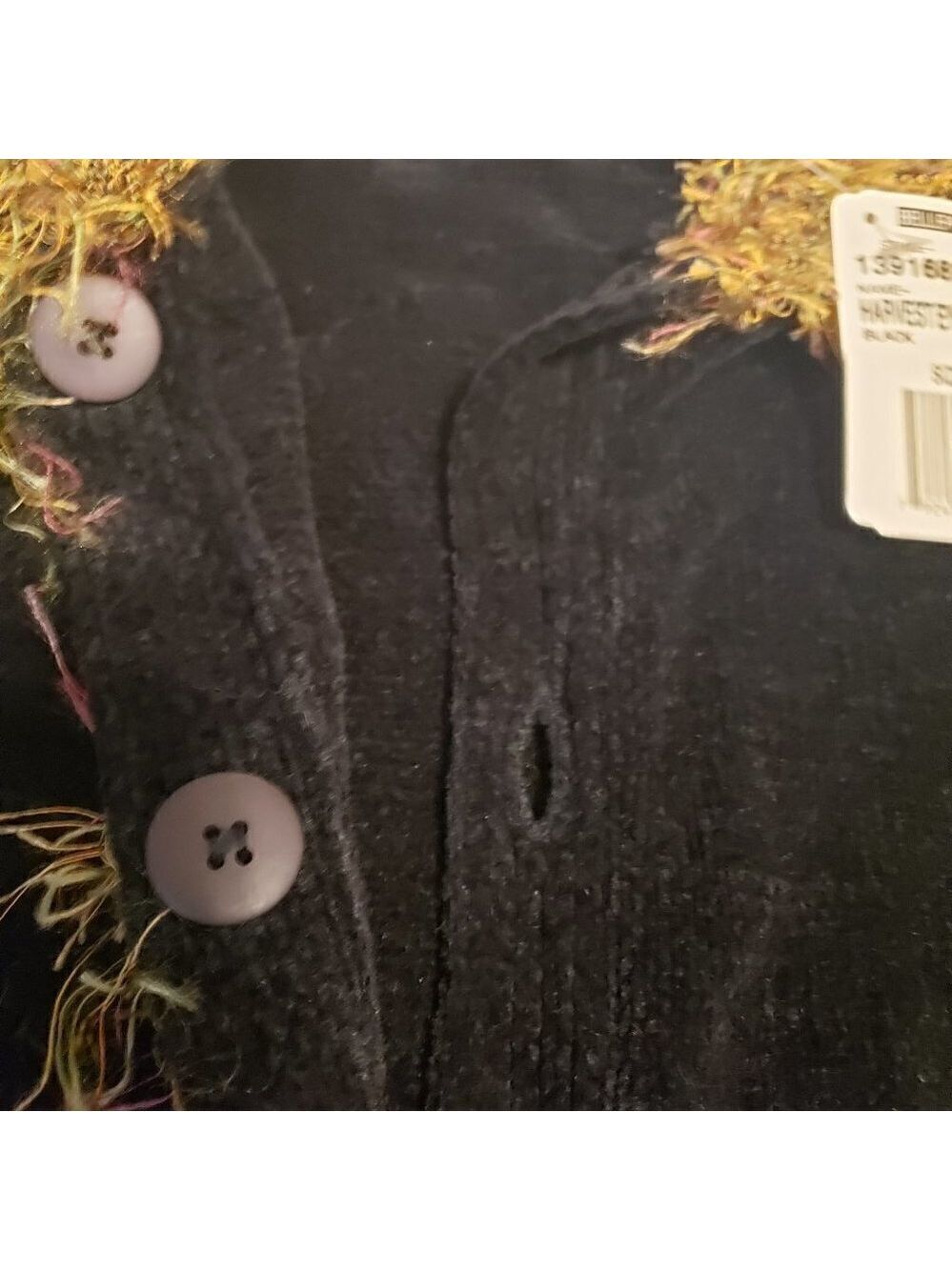 Vintage Bellepointe Black Sweater  Eyelash Trim - Picture 10 of 12